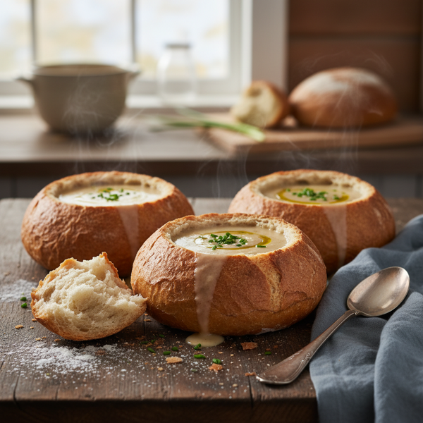 Deliciously Soft Bread Bowls recipe