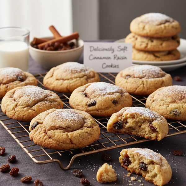Deliciously Soft Cinnamon Raisin Cookies recipe