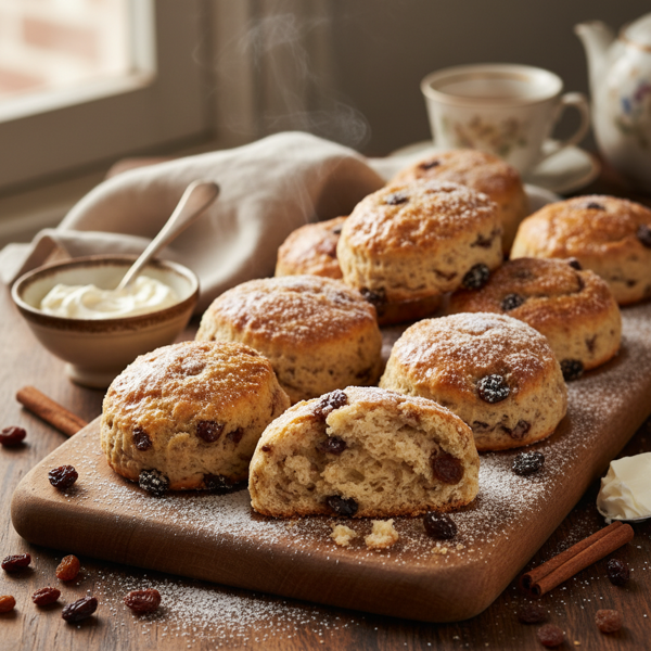 Deliciously Soft Gluten-Free Cinnamon Raisin Scones recipe