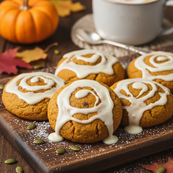 Deliciously Soft Pumpkin Spice Cookies with Glaze recipe