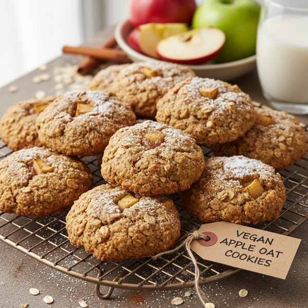 Deliciously Soft Vegan Apple Oat Cookies recipe