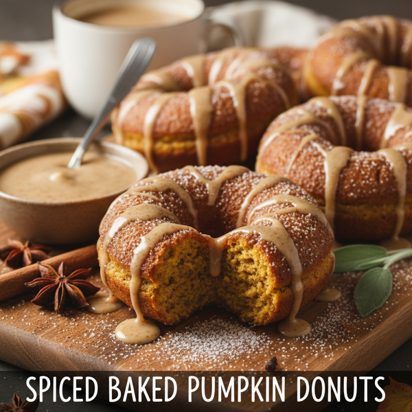 Deliciously Spiced Baked Pumpkin Donuts recipe
