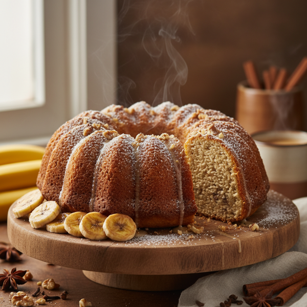 Deliciously Spiced Banana-Cinnamon Bundt Cake recipe