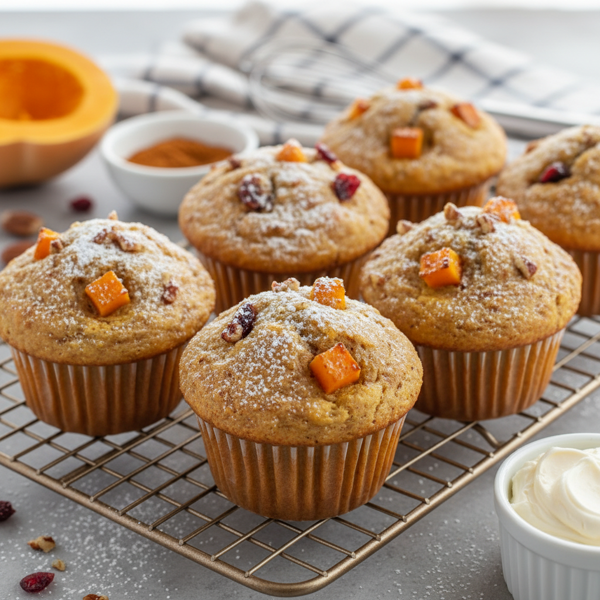 Deliciously Spiced Butternut Squash Muffins recipe