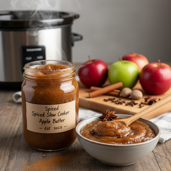Deliciously Spiced Slow Cooker Apple Butter recipe