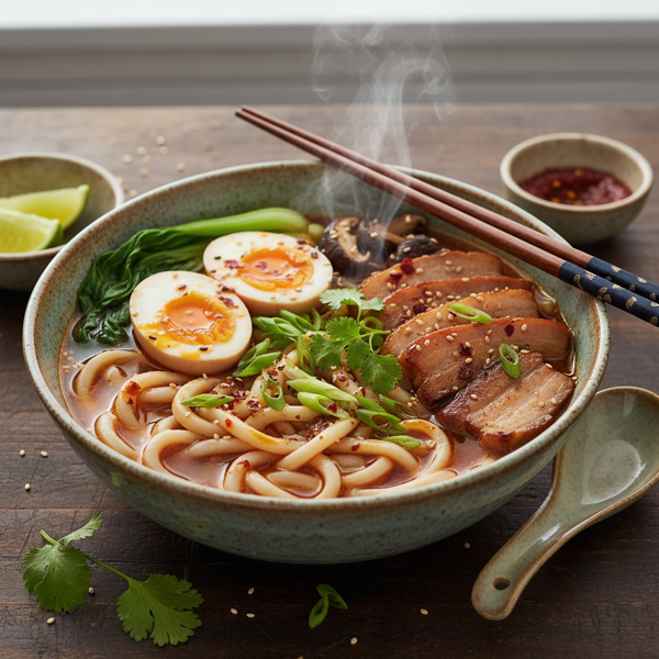 Deliciously Spiced Udon Noodle Soup recipe