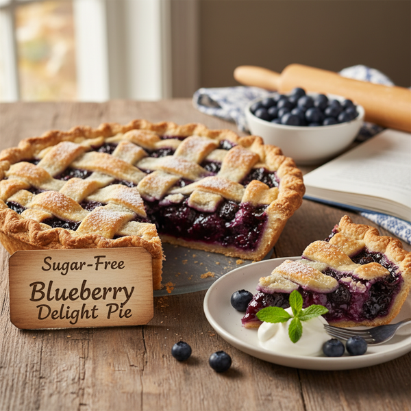 Deliciously Sugar-Free Blueberry Delight Pie recipe