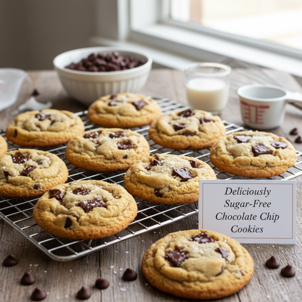 Deliciously Sugar-Free Chocolate Chip Cookies recipe