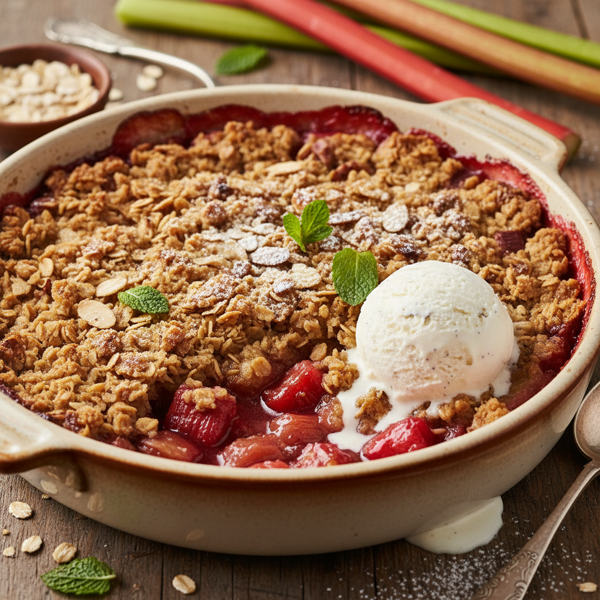 Deliciously Sweet Rhubarb Crisp recipe