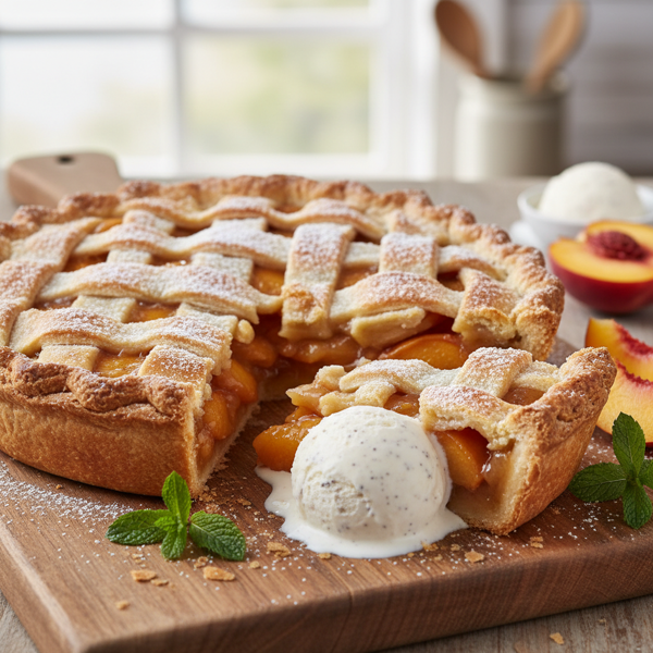 Deliciously Sweet Sugar-Free Peach Pie recipe