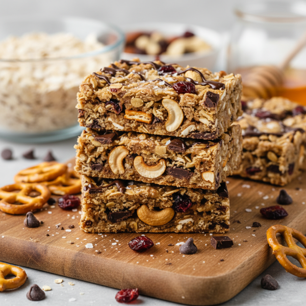 Deliciously Sweet & Salty Granola Bliss Bars recipe
