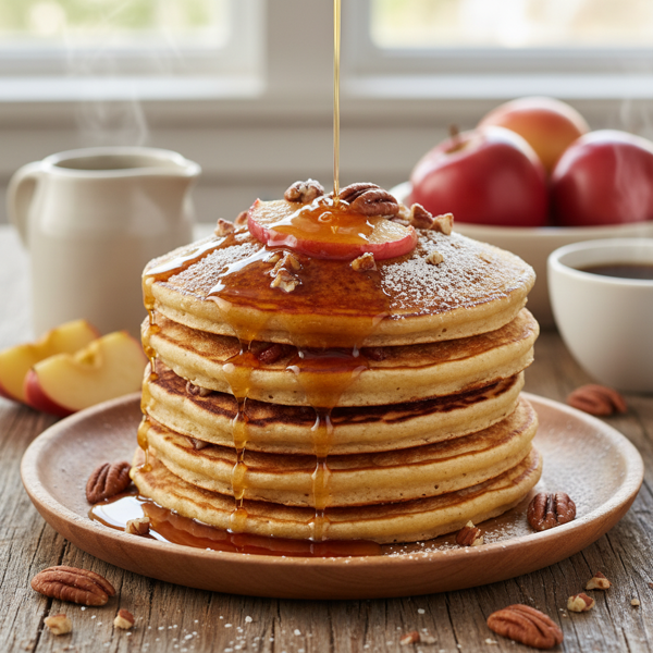 Delightful Apple-Pecan Breakfast Flapjacks recipe