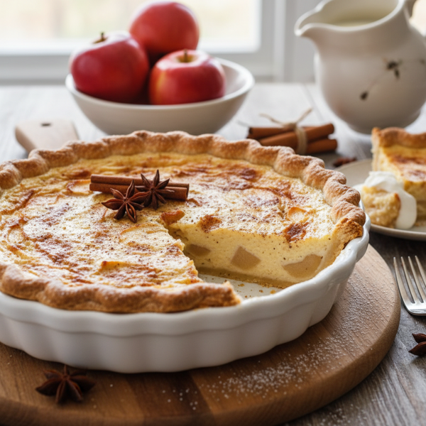 Delightful Applesauce Custard Pie recipe