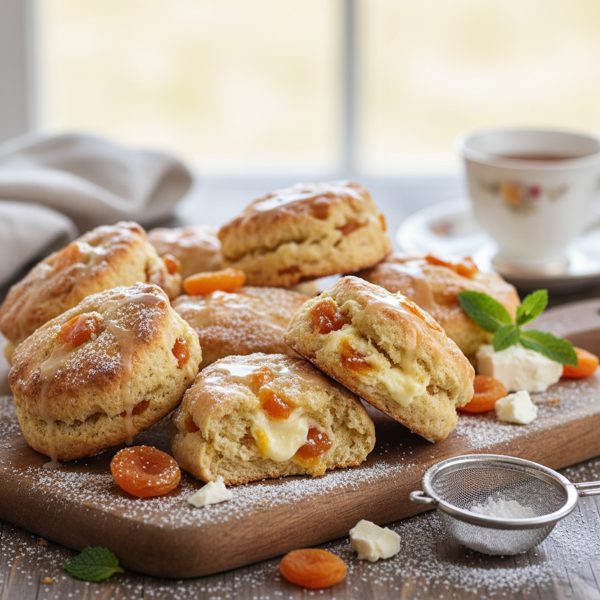 Delightful Apricot Cream Cheese Scones recipe
