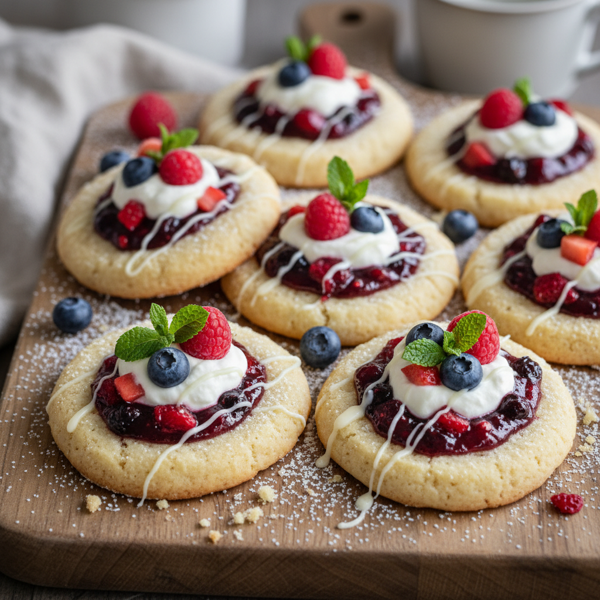 Delightful Berry Cream Thumbprint Cookies recipe