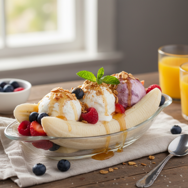 Delightful Breakfast Banana Split recipe
