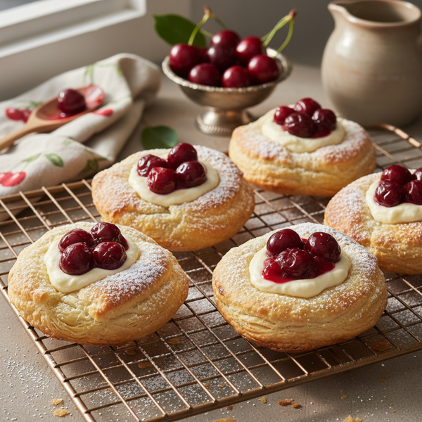 Delightful Cherry Cream Turnovers recipe