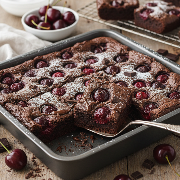 Delightful Chocolate-Cherry Brownies recipe