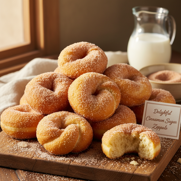 Delightful Cinnamon Sugar Italian Doughnuts recipe