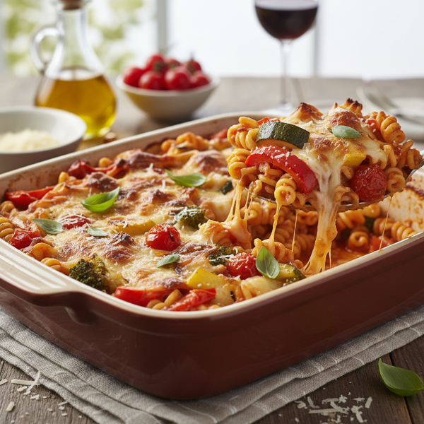 Delightful Italian Vegetable Pasta Bake recipe