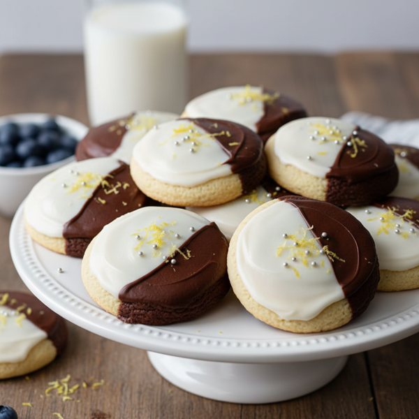 Delightful Low-Fat Black and White Cookies recipe