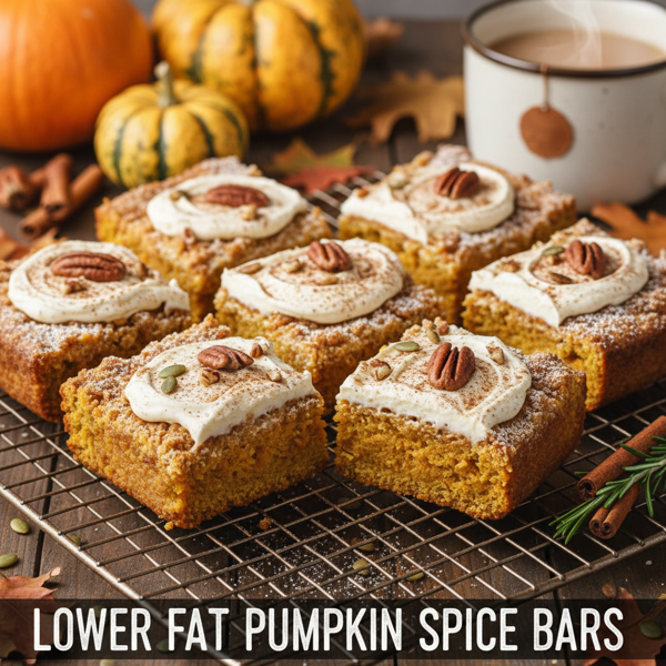 Delightful Lower Fat Pumpkin Spice Bars recipe