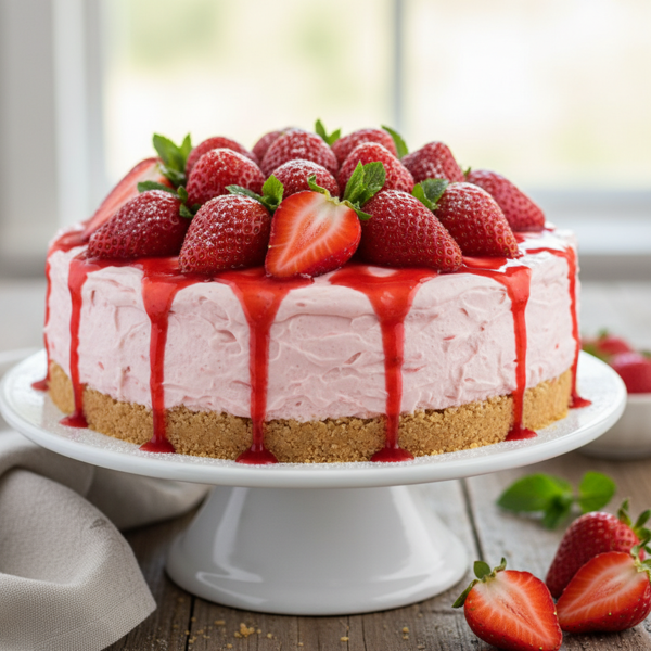Delightful Strawberry No-Bake Cheesecake recipe