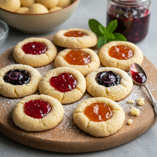 Delightful Thumbprint Cookies with Jelly & Jam recipe
