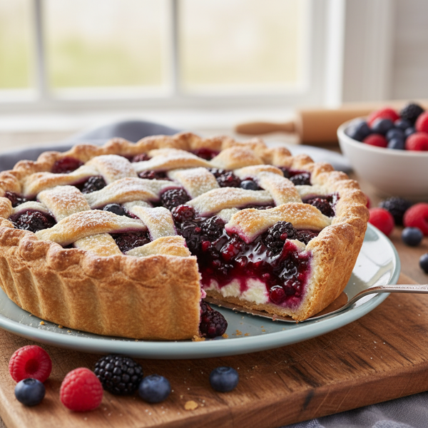 Delightful Triple Berry Dream Pie recipe