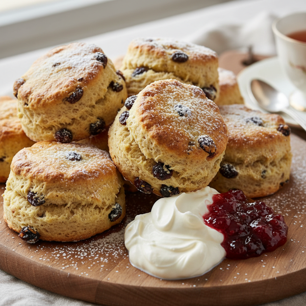 Delightfully Creamy Buttermilk Scones with Currants recipe