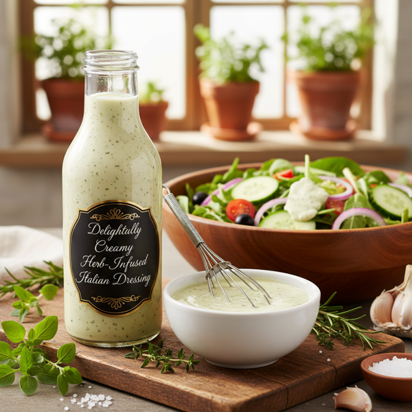 Delightfully Creamy Herb-Infused Italian Dressing recipe