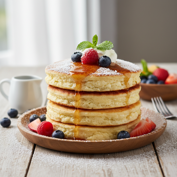 Delightfully Fluffy Cottage Cheese Pancakes recipe