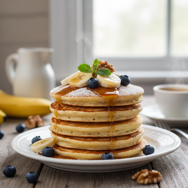 Delightfully Fluffy Gluten-Free Banana Pancakes recipe