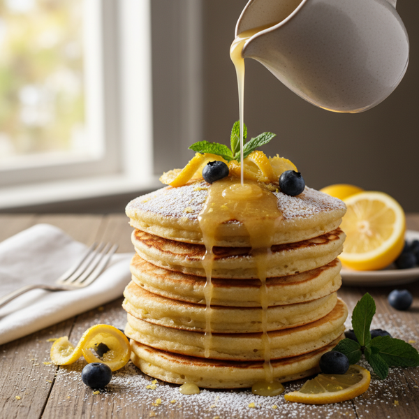 Delightfully Fluffy Lemon Pancakes recipe