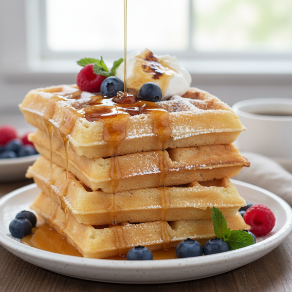 Delightfully Fluffy Waffles recipe