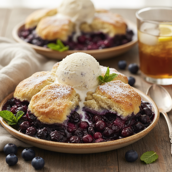 Delightfully Light Blueberry Cobbler recipe
