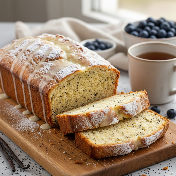 Delightfully Light Vanilla Poppy Seed Loaf recipe