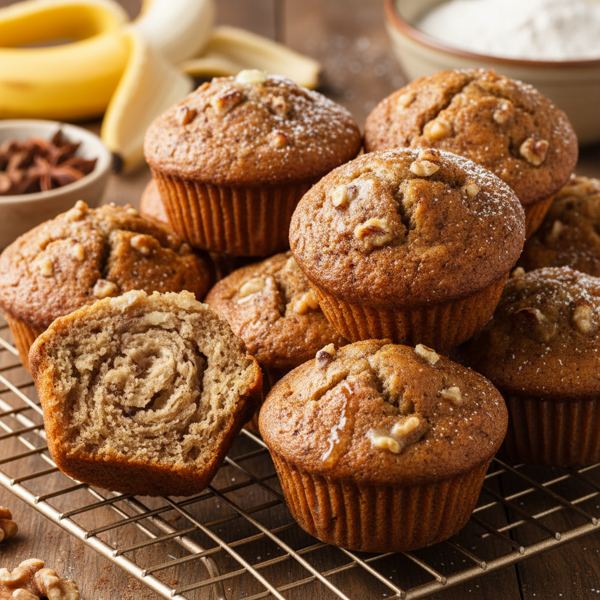 Delightfully Moist Banana Spice Muffins recipe