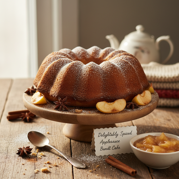 Delightfully Spiced Applesauce Bundt Cake recipe