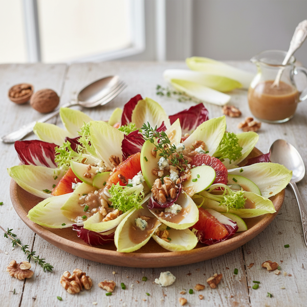 Deluxe Belgian Endive Salad with Toasted Walnut Vinaigrette recipe