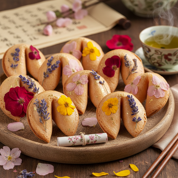 Deluxe Floral Fortune Cookies recipe