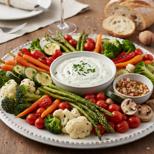 Deluxe Veggie Medley with Creamy Blue Cheese Dip recipe