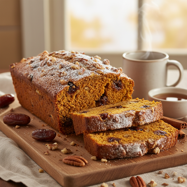 Diabetic-Friendly Pumpkin Date Nut Loaf recipe