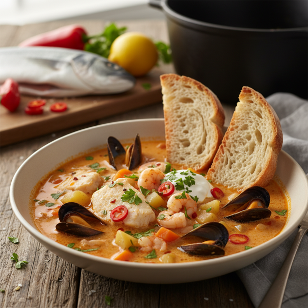 Dieppe Spicy Fish Chowder recipe