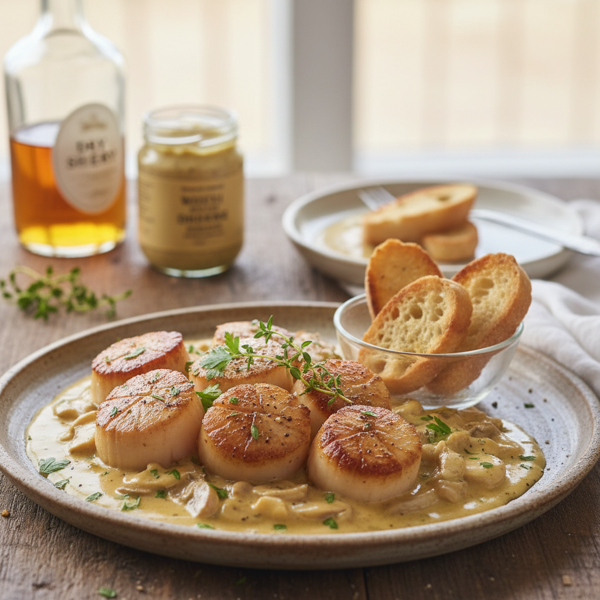 Dijon Sherry Scallops recipe
