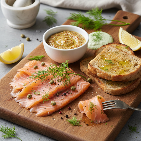 Dill-Infused Gravlax with Mustard Sauce recipe