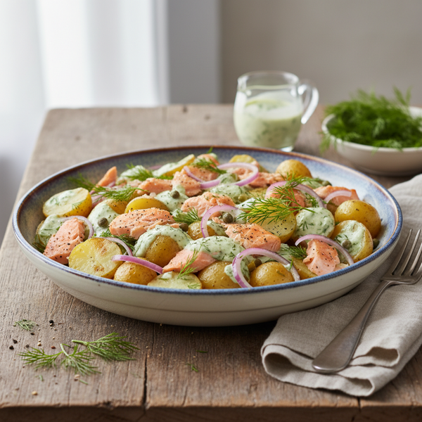 Dill-Infused Salmon and Potato Salad recipe