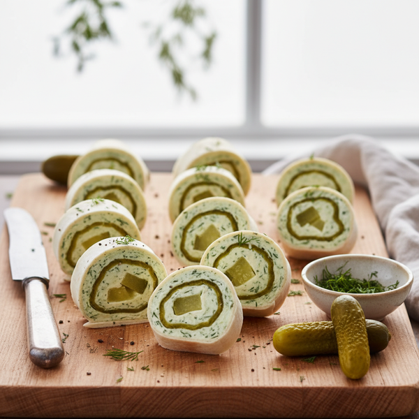 Dill Pickle Cream Cheese Pinwheels recipe