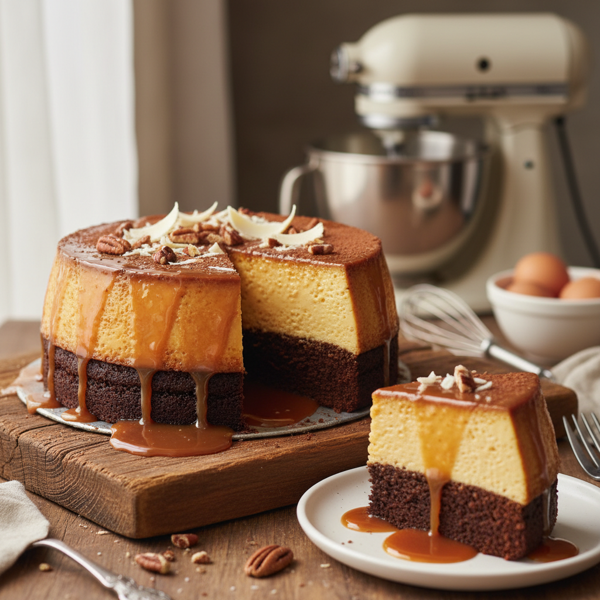 Divine Chocoflan - A Layered Chocolate Flan Delight recipe