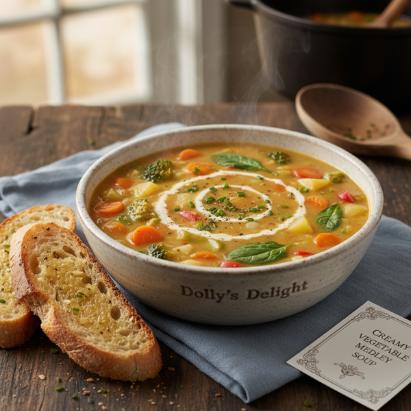 Dolly's Delight Creamy Vegetable Medley Soup recipe